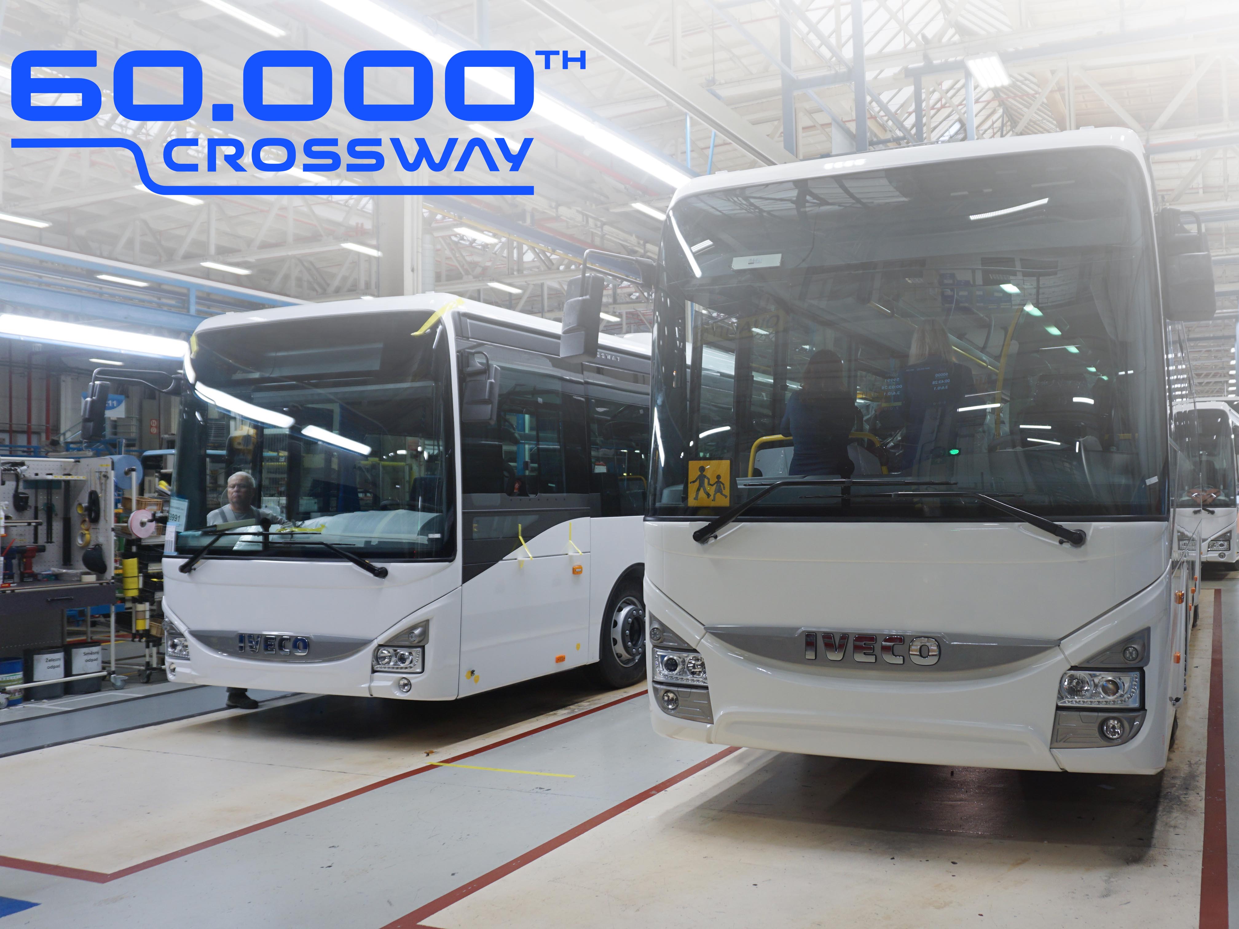 Нові рекорди IVECO CROSSWAY: 60 000 одиниць техніки для надійних перевезень.